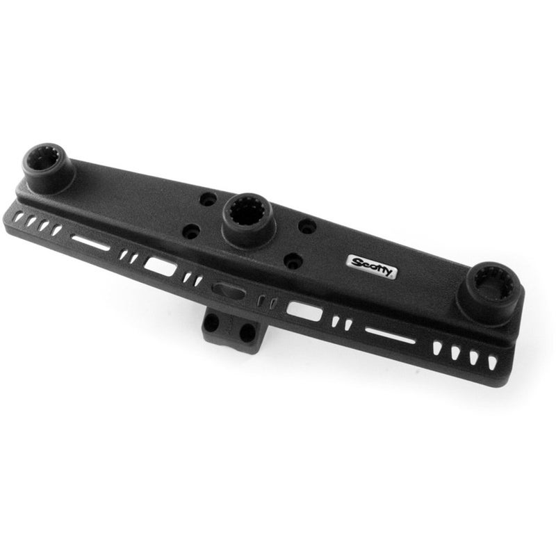 Scotty #257 Triple Rod Holder Board only (No Rod Holders) Includes Post Bracket and Mount, Black, Small - Image 2